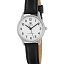 Reloj Marea Mujer Brazalete de Piel Negra, Esfera Blanca